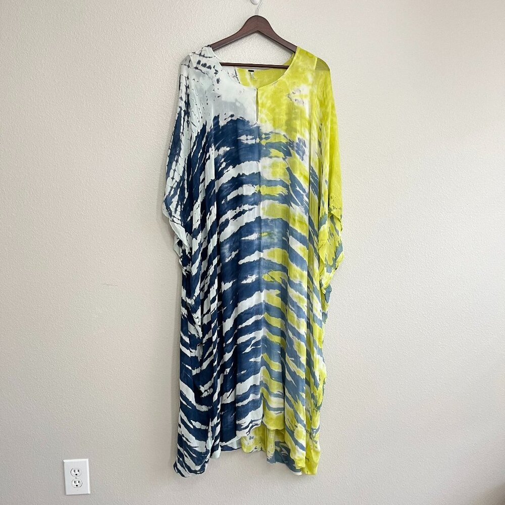 Young Fabulous & Broke Tie-Dye Maxi Dress - Blue and Yellow